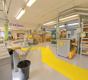 A fully equipped  workshop